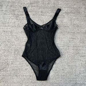 Stella McCartney Women’s Mesh Black Sheer Body Suit